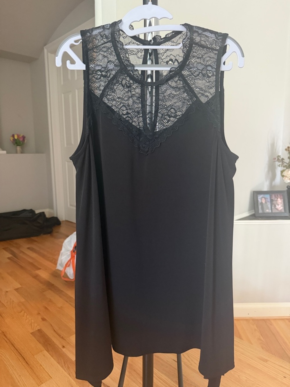 torrid Black Lace Yoke Sleeveless Top